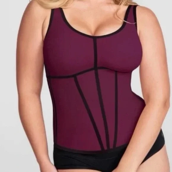NWOT HONEYLOVE BOLDNESS TANK IN FIG size MEDIUM Shapewear top compression - Picture 1 of 7